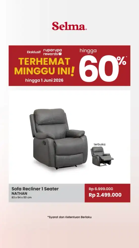 sofa 1 seater recliner