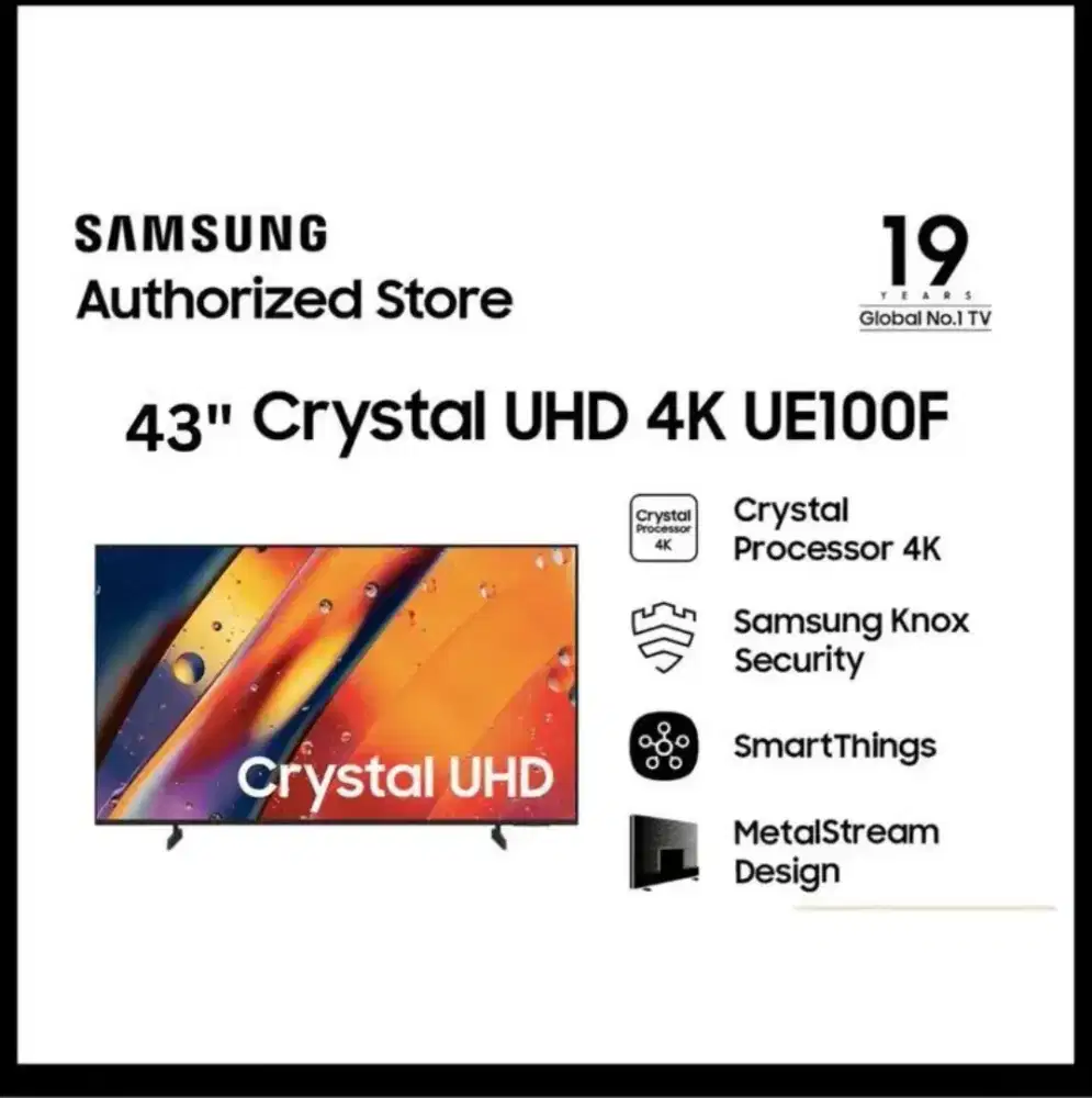 TV SAMSUNG Crysral 4K UHD 43 Inch