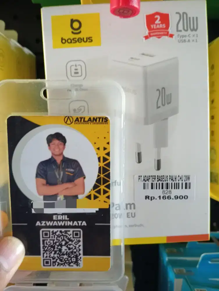 PT.ADAPTER BASEUS PALM C+U 20W l ATLANTIS DAHSYAT