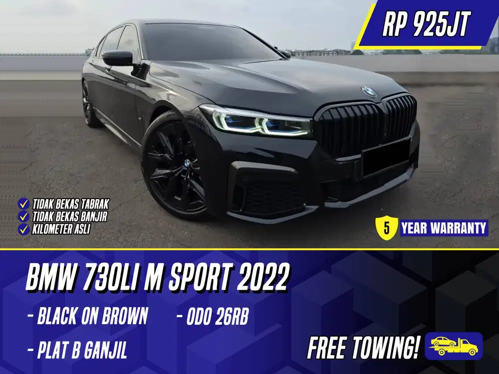 BMW 730Li M Sport 2022 Black on Brown Hitam MSport 730 Li 730i