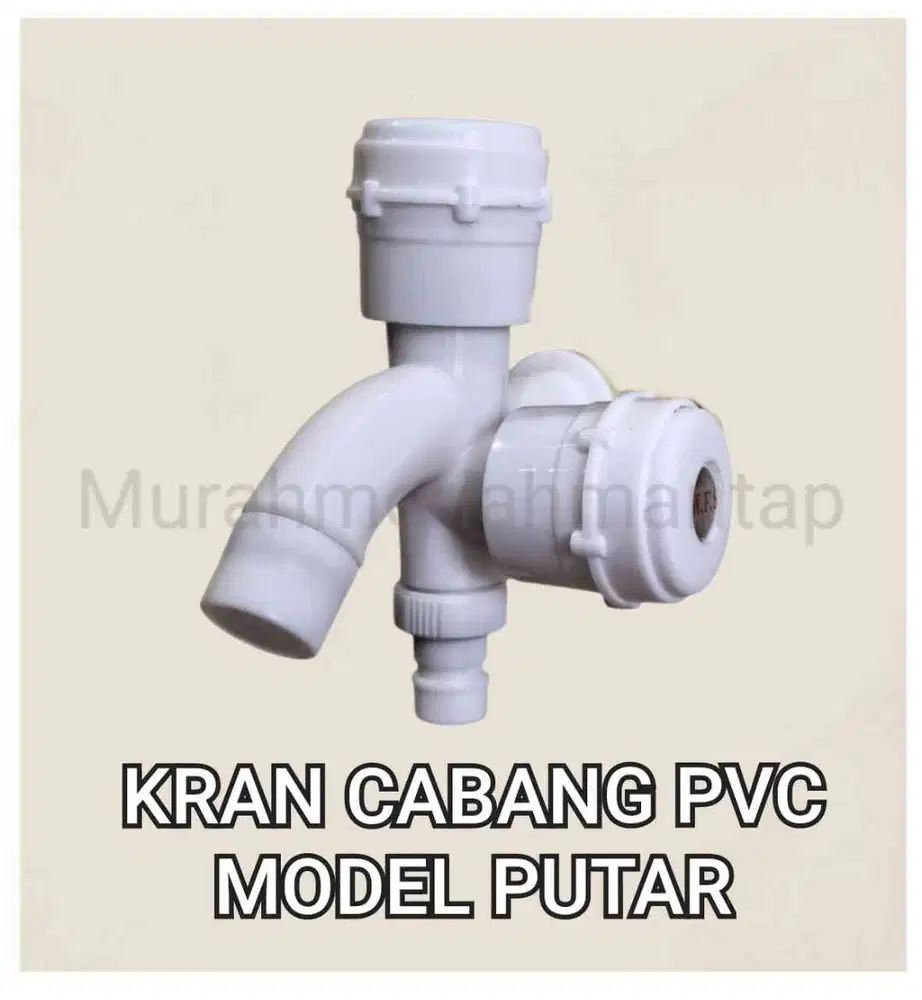 KRAN CABANG PVC MODEL PUTAR / KRAN DOUBLE / KERAN AIR PVC CABANG