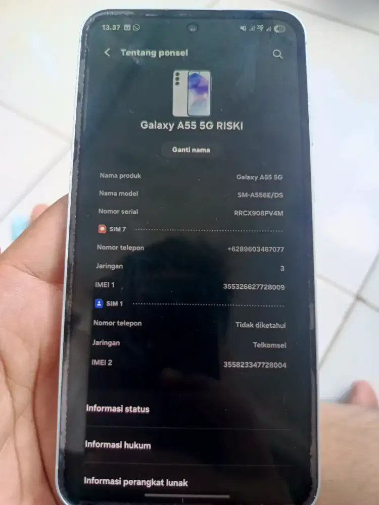 SAMSUNG A55 5G RAM 8/256 FULLSET