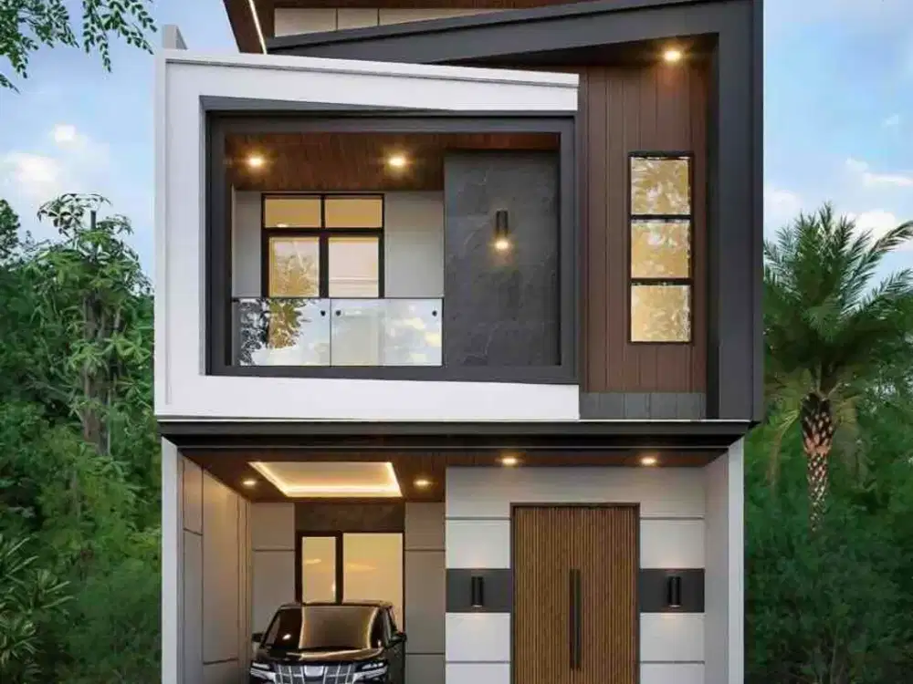 Rumah Modern  konsep Kontemporer di lenteng agung jakarta selatan