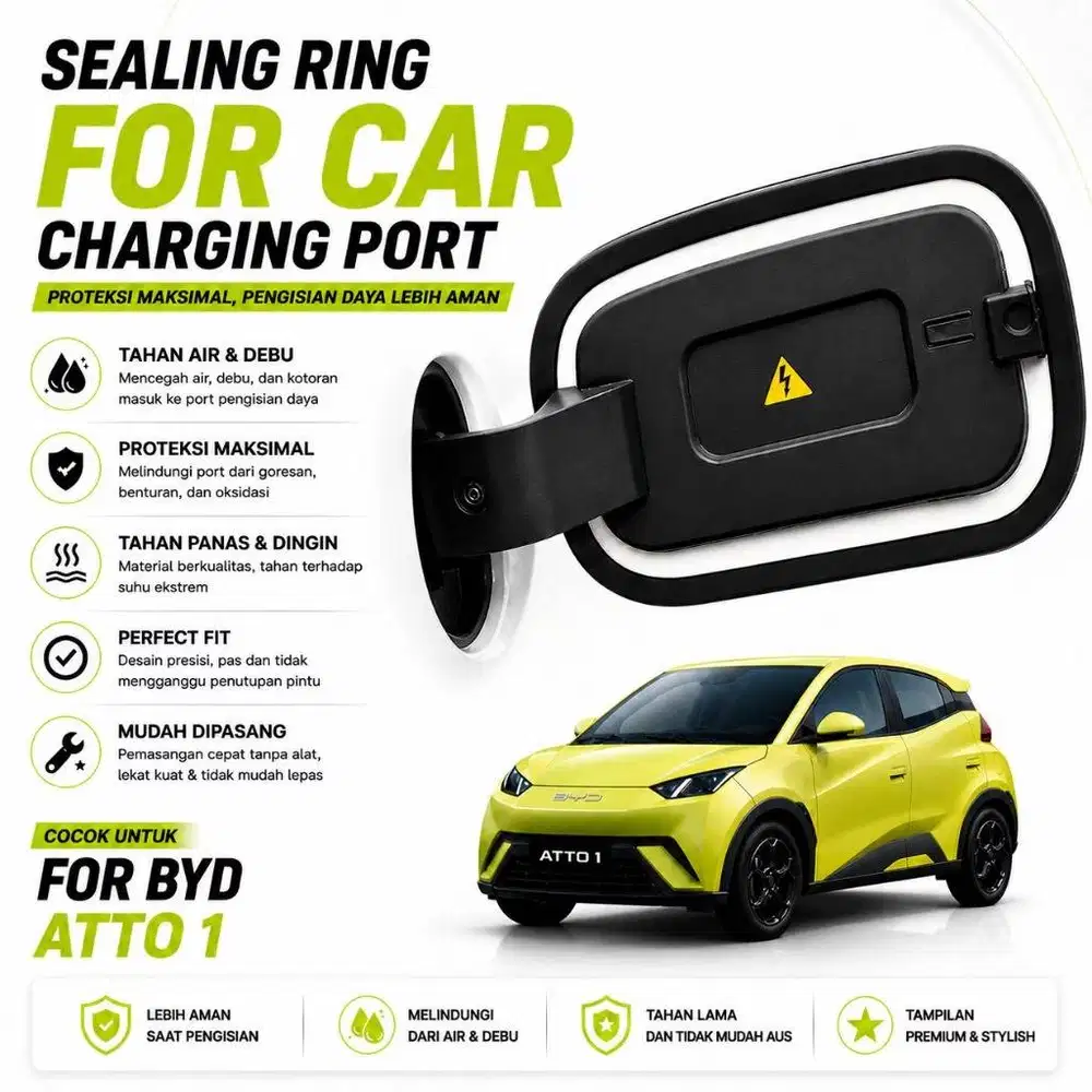 Silicone Ring Charging Waterproof For BYD Atto 1