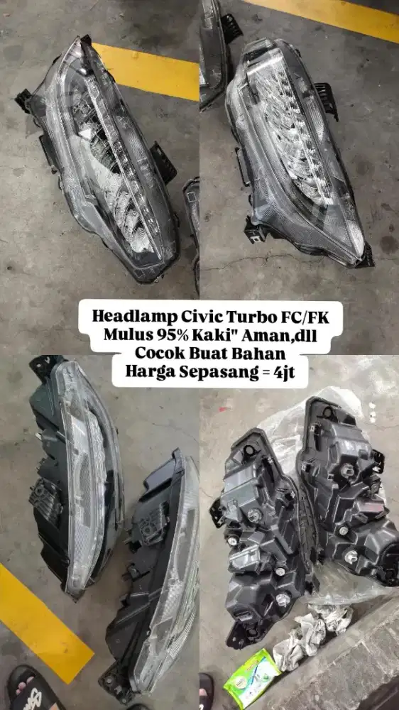 Headlamp Facelift Honda Civic Turbo Hatchback/Sedan 95% Kondisi