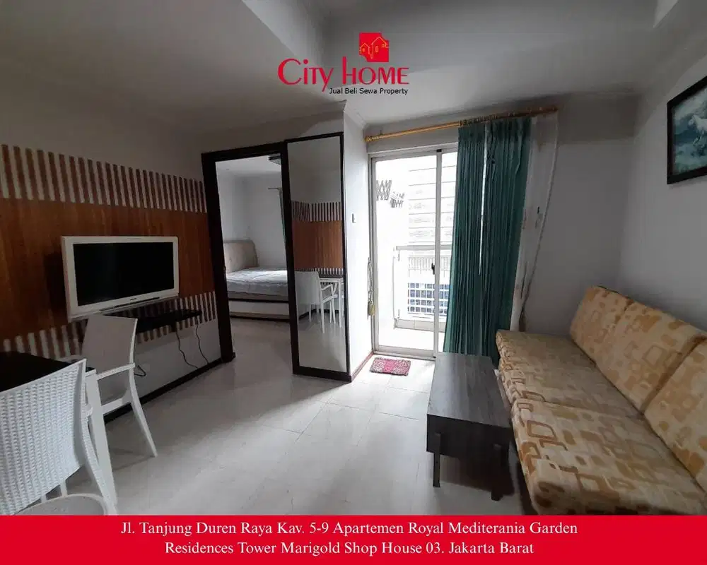 For Rent Apartemen Royal Mediterania 1 bedroom furnsihed, Best Price!