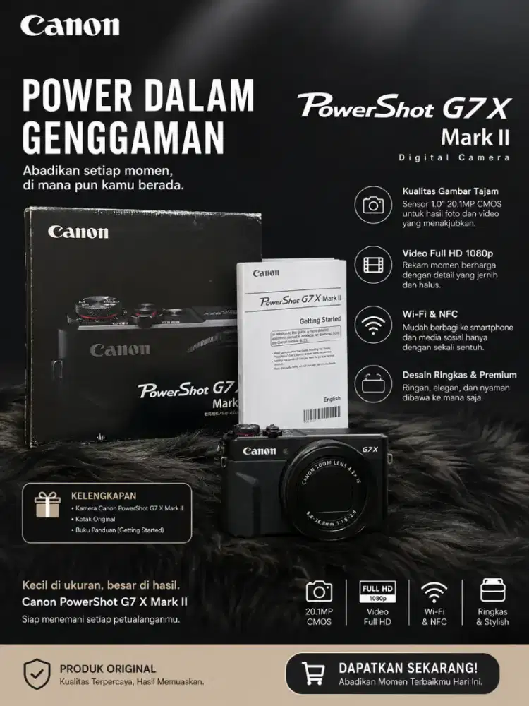 Canon powershot G7  X mark II