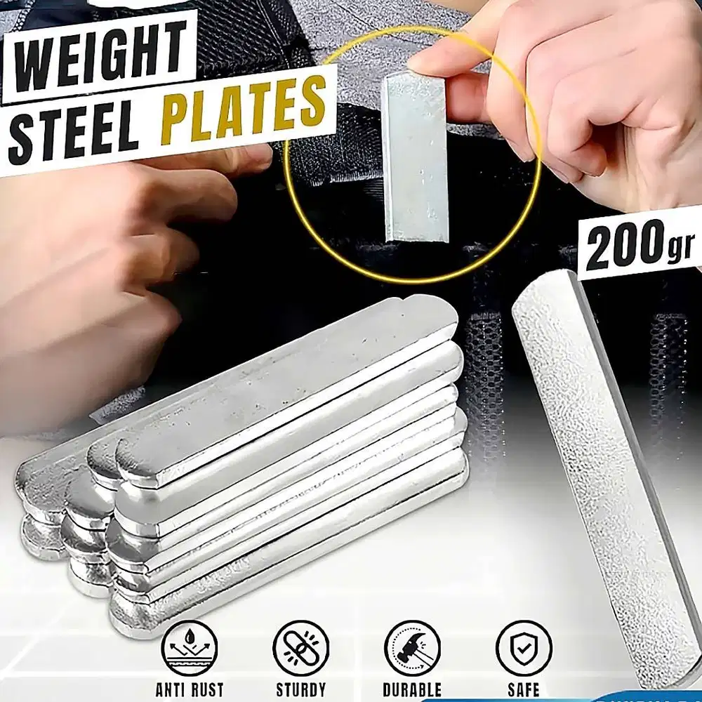 260528A Weighted Steel Plate 200gr Plat Besi Pemberat Beban Gym Olahra
