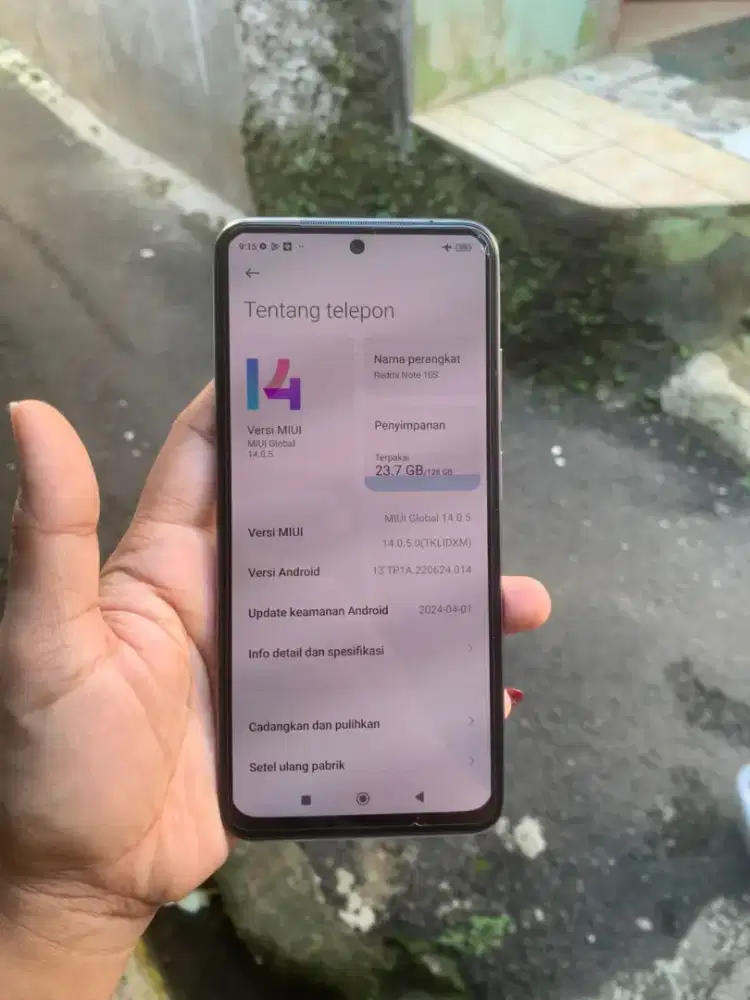 FULLSET XIAOMI REDMI NOTE 10S 8/128 MULUSSS