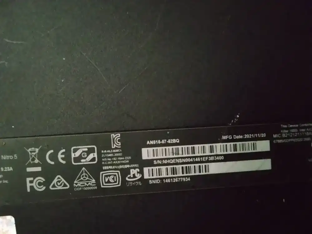 Laptop Acer Nitro 5 AN515‑57
