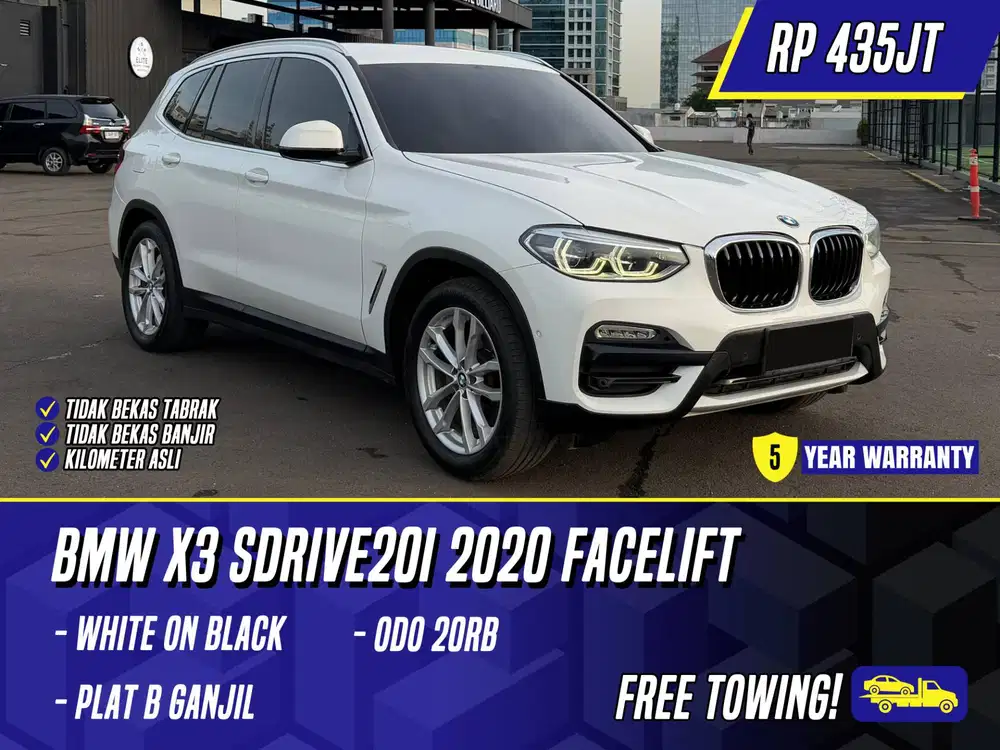 BMW X3 sDrive20i 2020 Facelift White on Black Putih X 3 sDrive