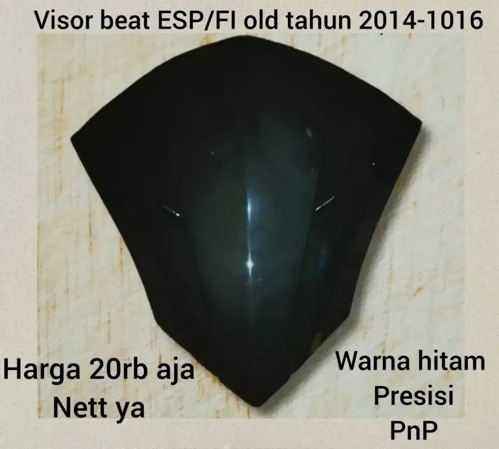 Visor hitam motor Honda beat ESP/FI old tahun 2014-2016