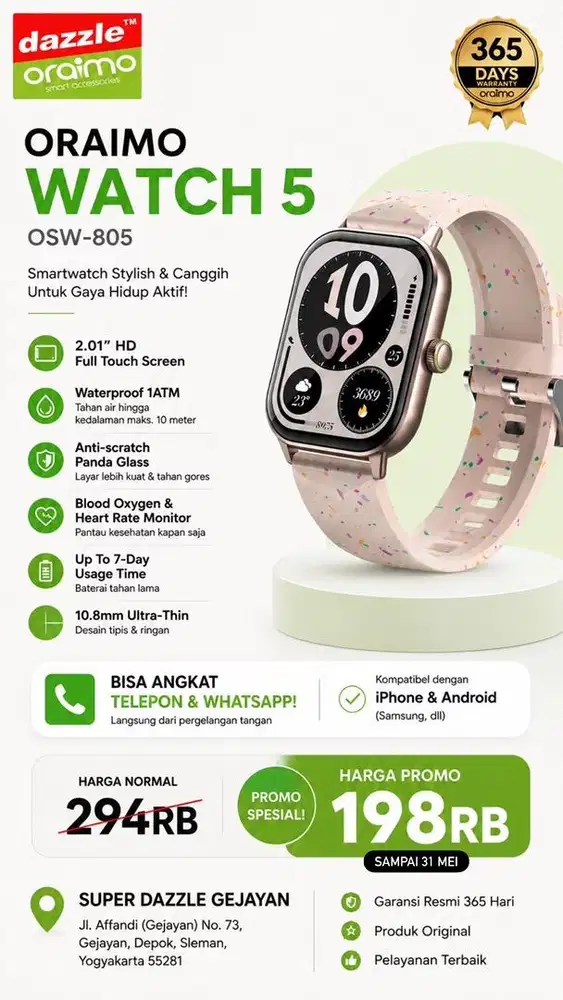 Smartwatch Oraimo OSW-805
