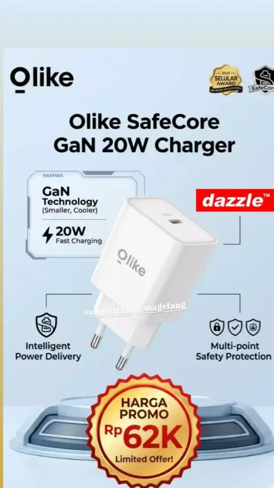 Charger olike gan 20 watt safecore white