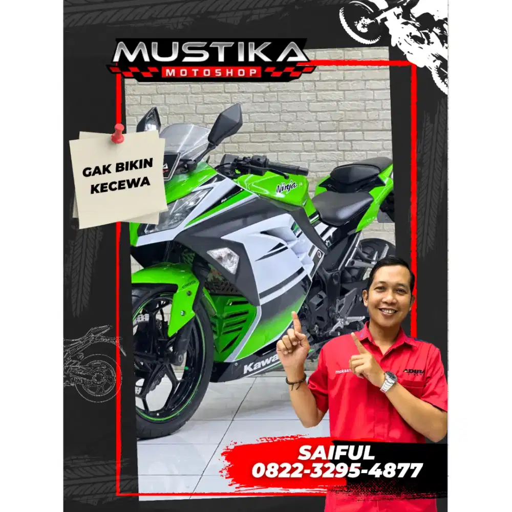 Perfect Condition!!Kawasaki Ninja 250 ABS 2016 Plat Bru Mulus-Mustika