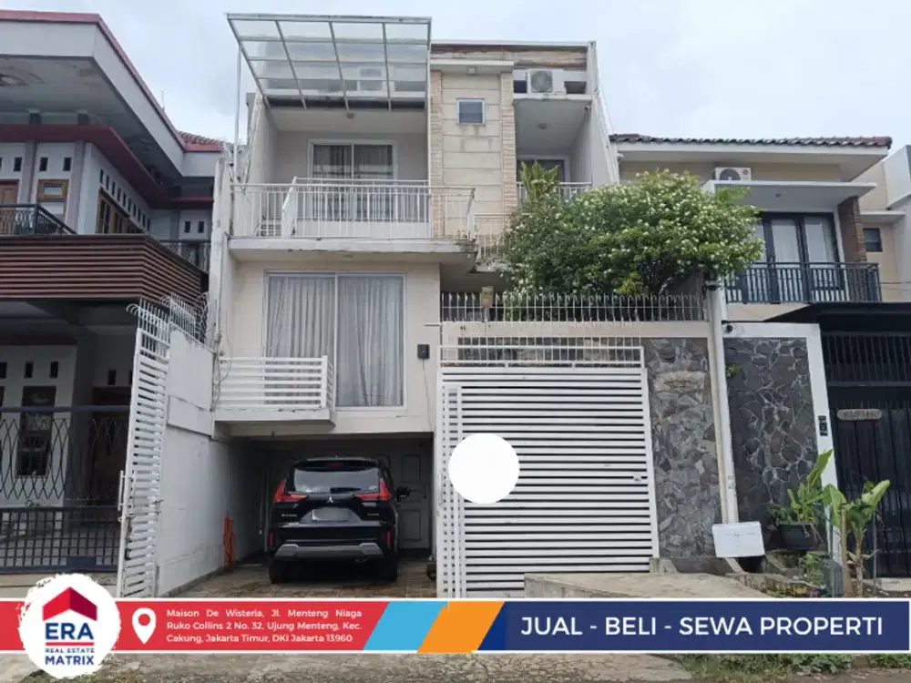 Jual Rumah Mewah 3 Lantai di Billy Moon Pondok Kelapa, 7 KT & 6 KM, LT 175 m Super Luas