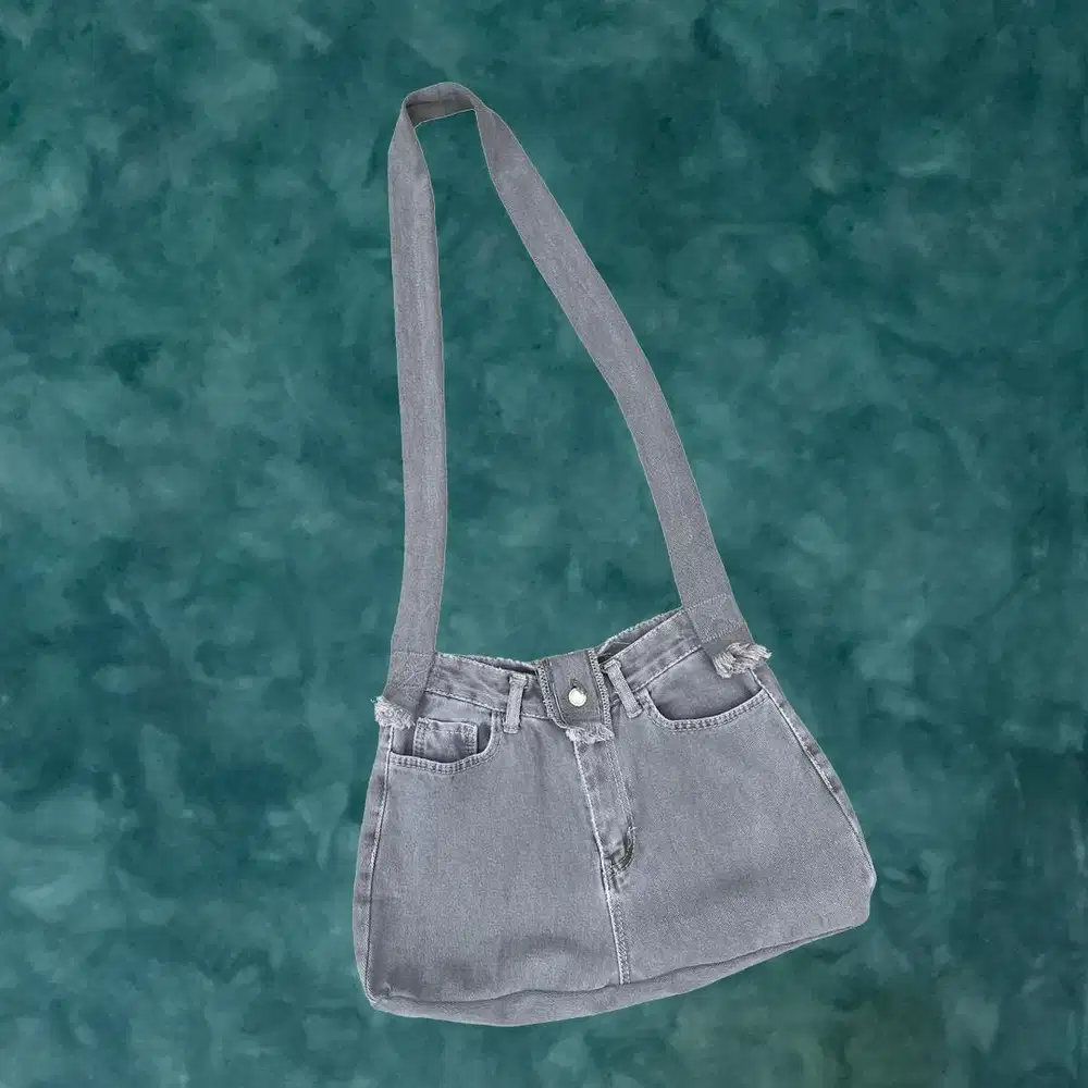 Tote Bag Denim, Totebag Jeans, Tote Bag Canvas, Totebag Unisex - Abu