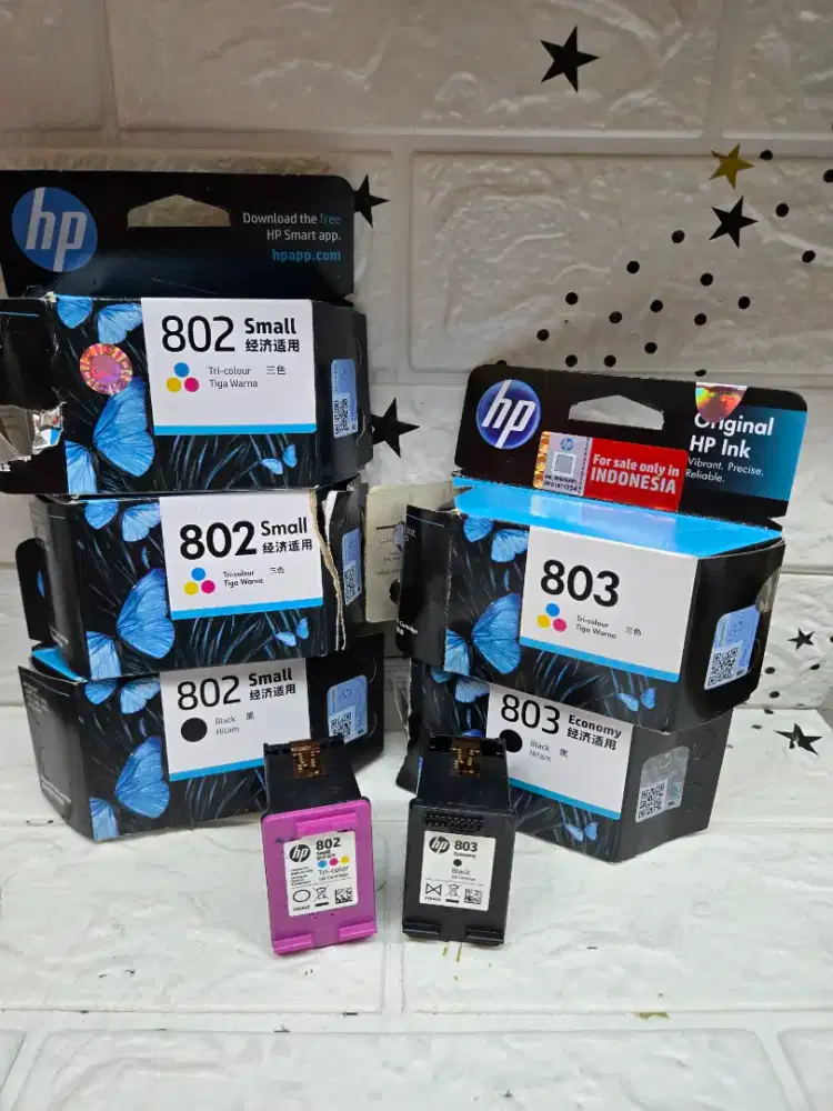 Tinta printer HP 802 dan 803 bekas asli