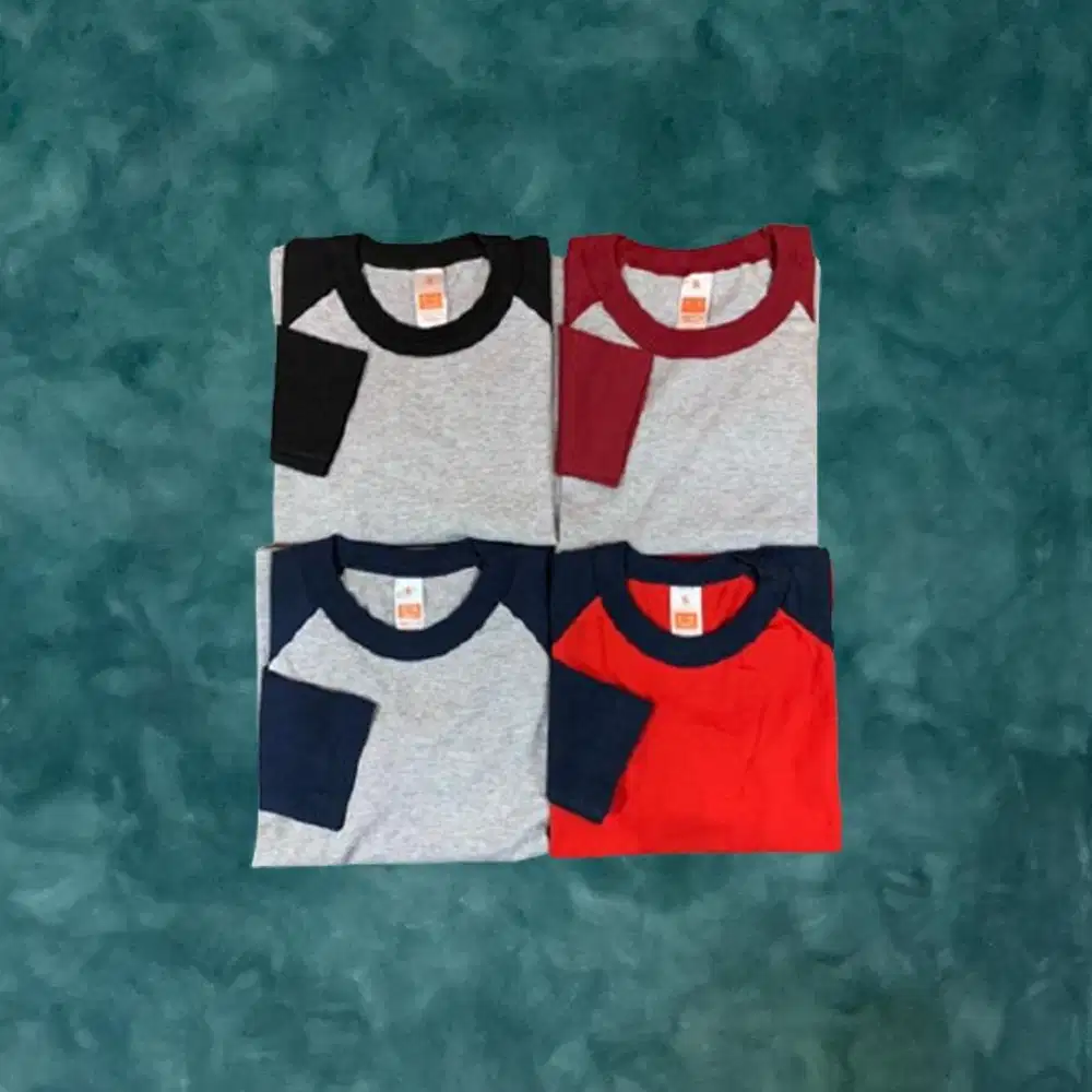 Kaos Raglan Anak Lengan 3/4 & Lengan Panjang Cotton Combed 24s - Misty