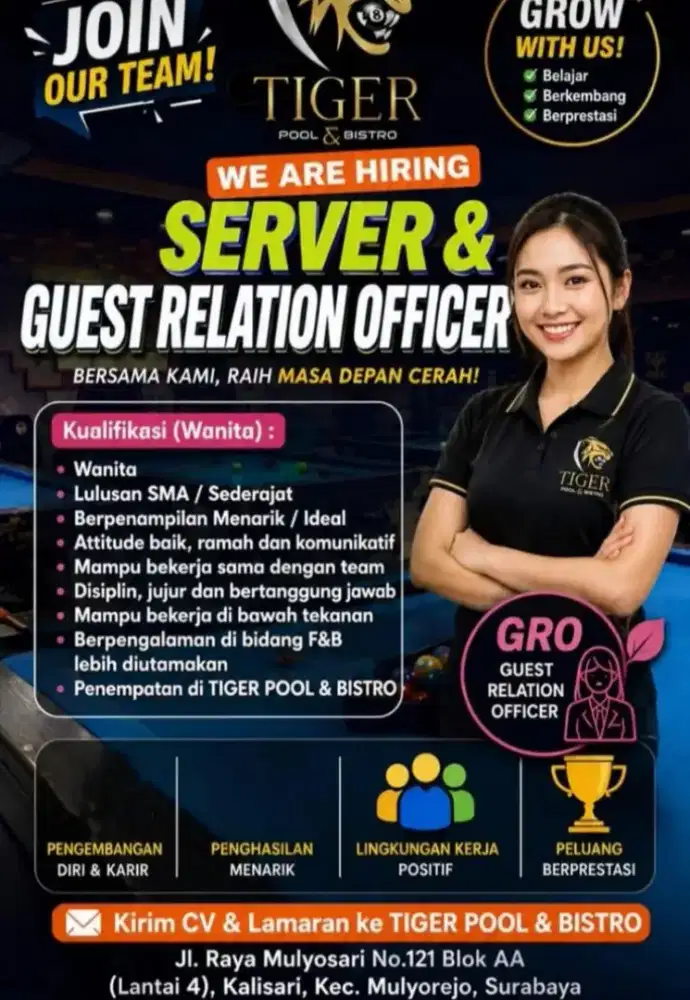 Lowongan SERVER & Gro