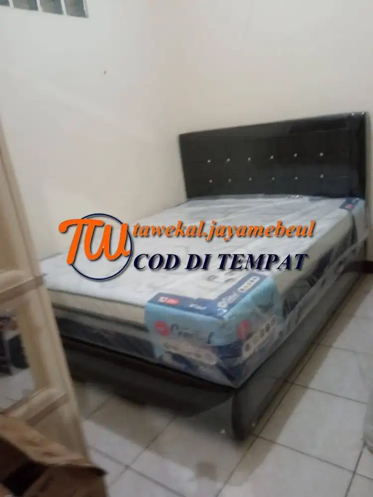 SET LENGAKAP CENTRAL SPRINGBED PILLOWTOP TEBAL 30 CM GARANSI 10TH