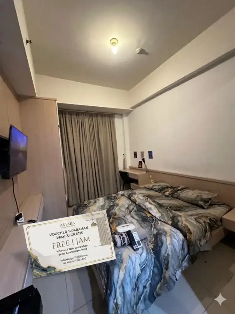 Gratis Voucher Free 1 Jam | Sewa apartemen treepark bsd