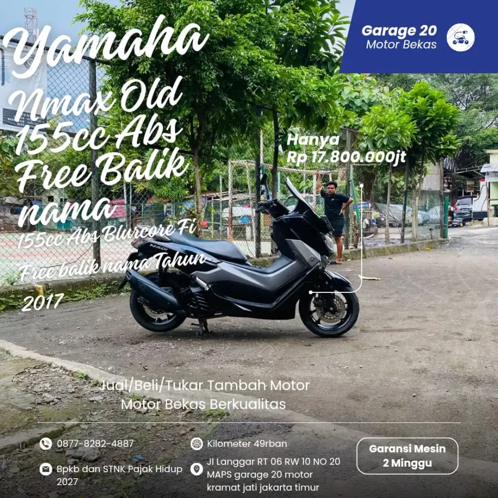Yamaha NMAX ABS 155cc VVA_Fi  Free balik nama Tahun 2017 pajak
