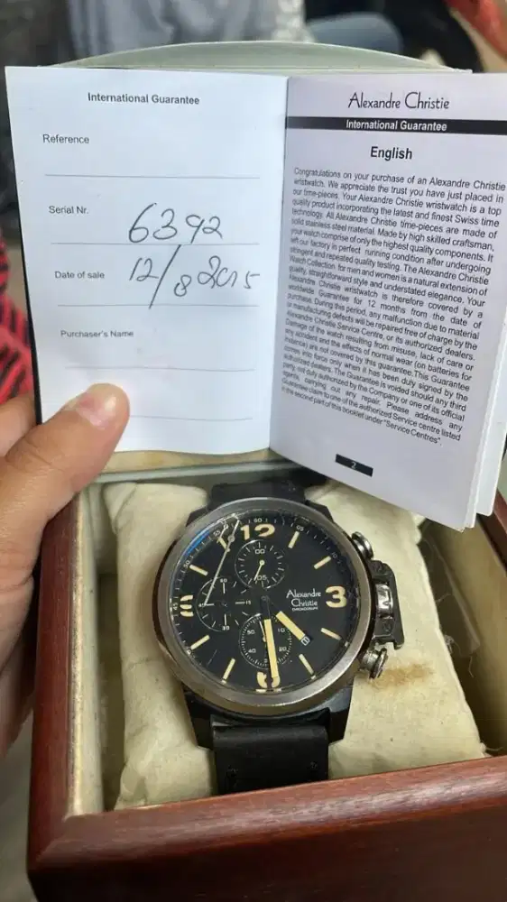 Jual cepat jam tangan Alexandre christie chronograph AC 6280 MC