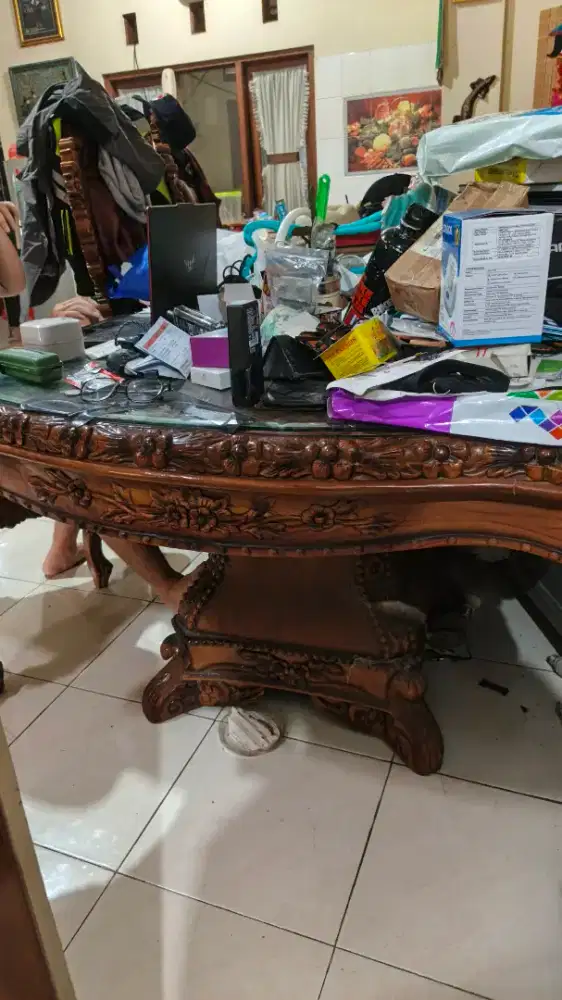 MEJA MAKAN/TAMU JATI UKIR