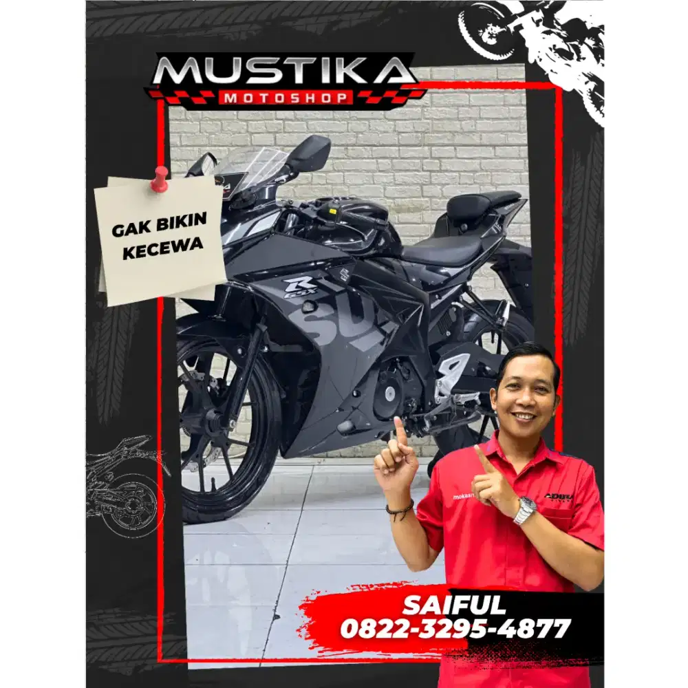 Odo 5rb Istimewa!!Suzuki GSX R ABS 2023 Black Plat Jatim Mulus-Mustika