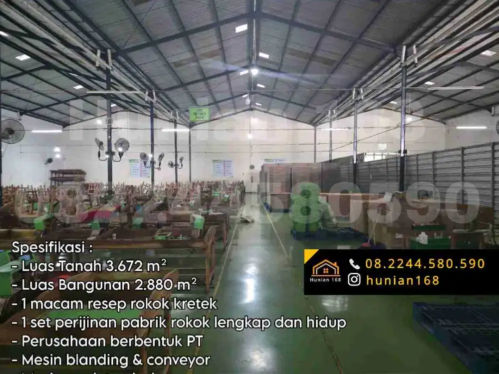 Jual Pabrik Aktif Sidoarjo Malang Pasuruan Pandaan Pacet Mojokerto Gresik Kediri Jawa Timur Jatim Surabaya Gresik