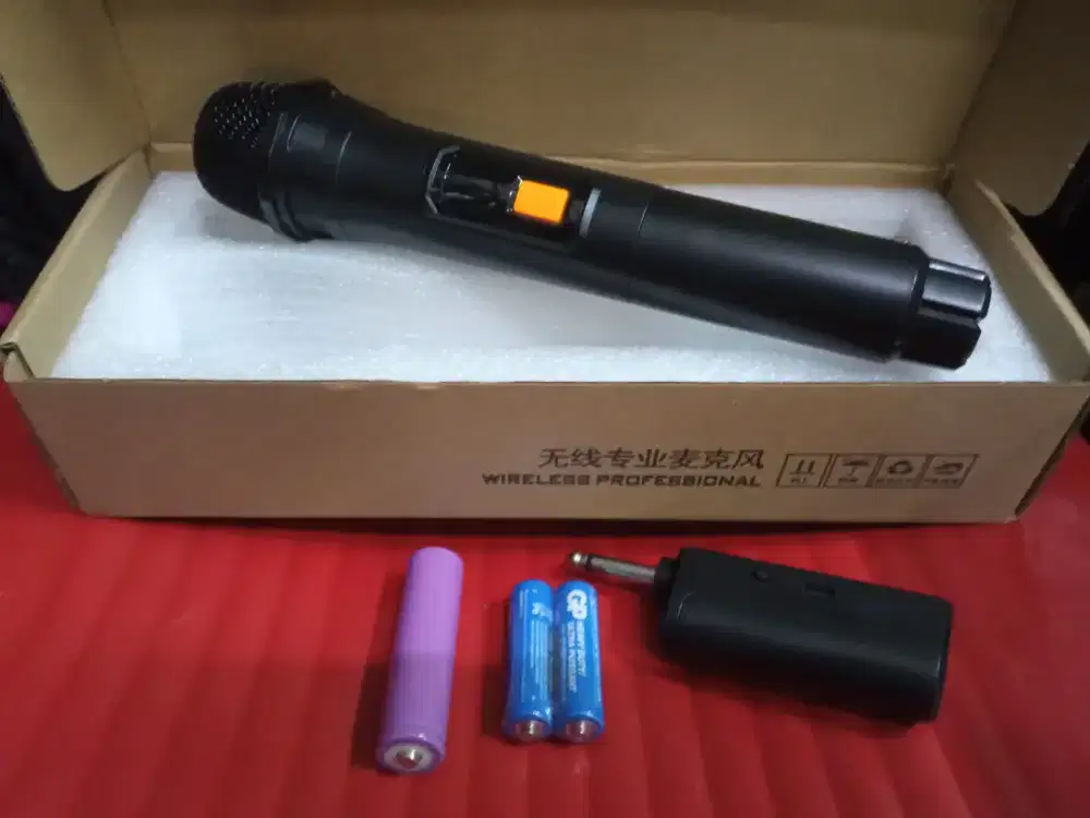 Mic wireless 1bh jarak 15m, uhf