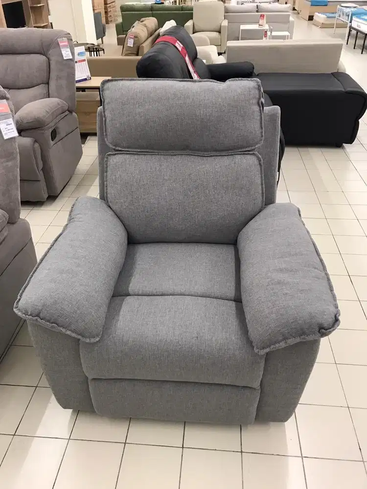 Selma Neo Lorry Sofa Recliner Fabric 1 Seater - Abu-abu