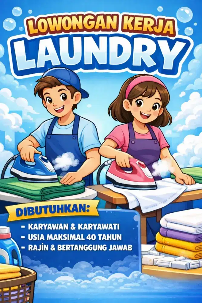 Dicari karyawan laundry