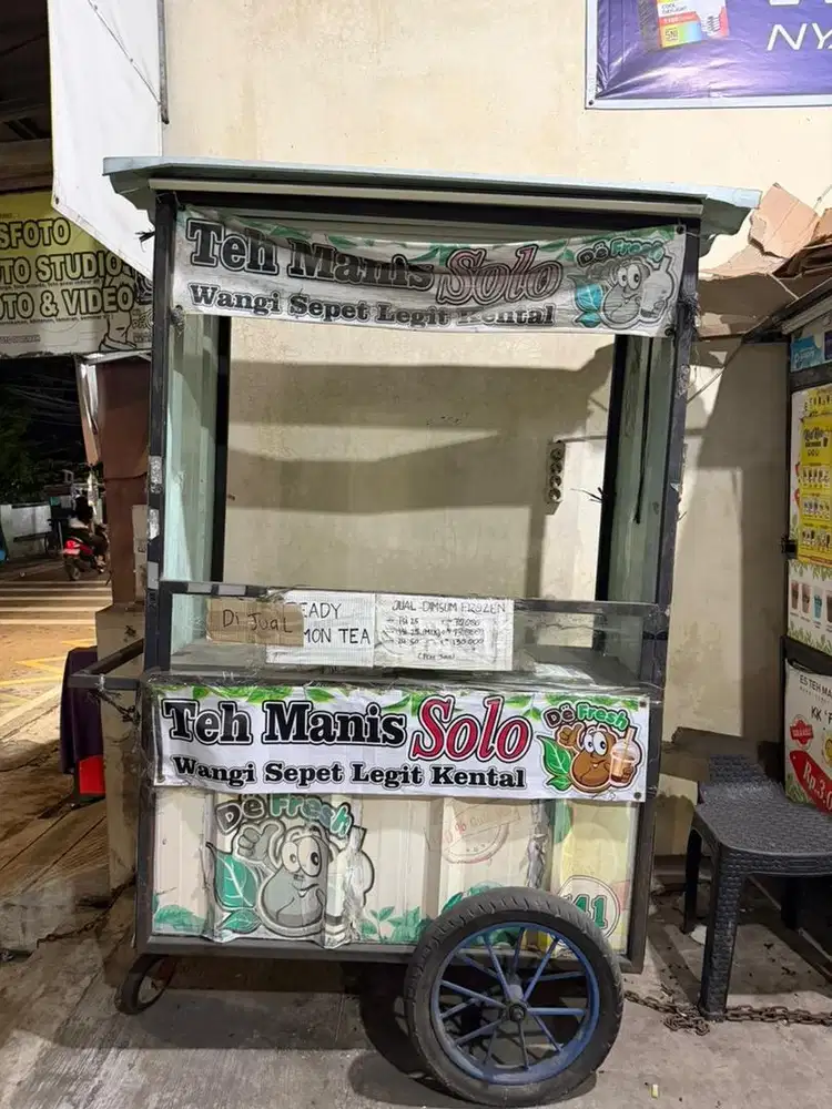 Dijual Gerobak Second Gerobak Minuman Bekas Teh Solo Kelapa Gading