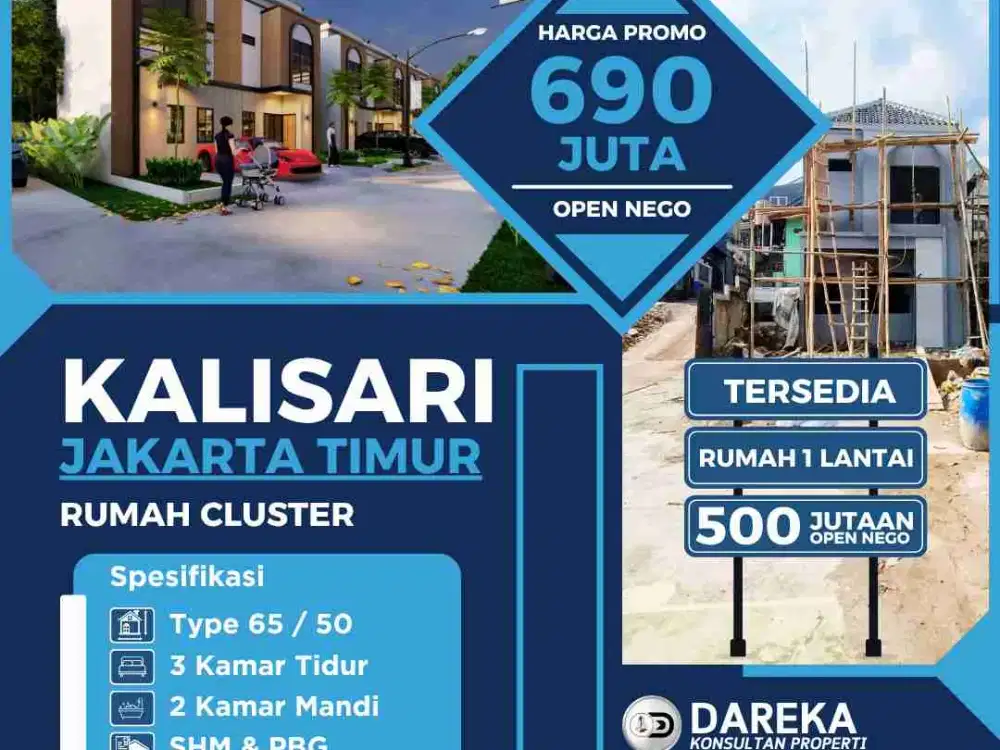 Dijual Rumah Modern Kalisari Jakarta Timur