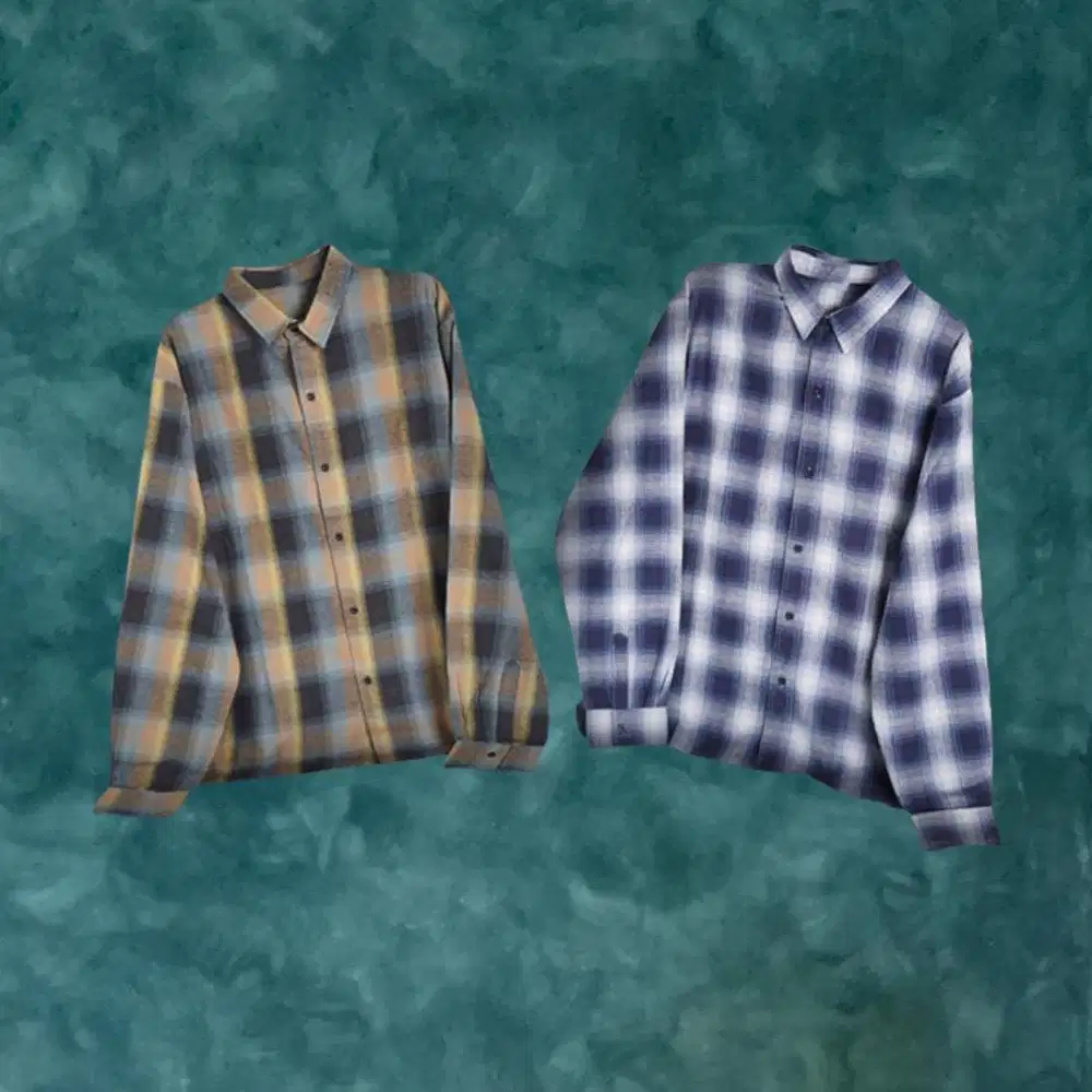 Kemeja Flanel Lengan Panjang, Flanel Shirt, Kemeja Kotak- Kotak