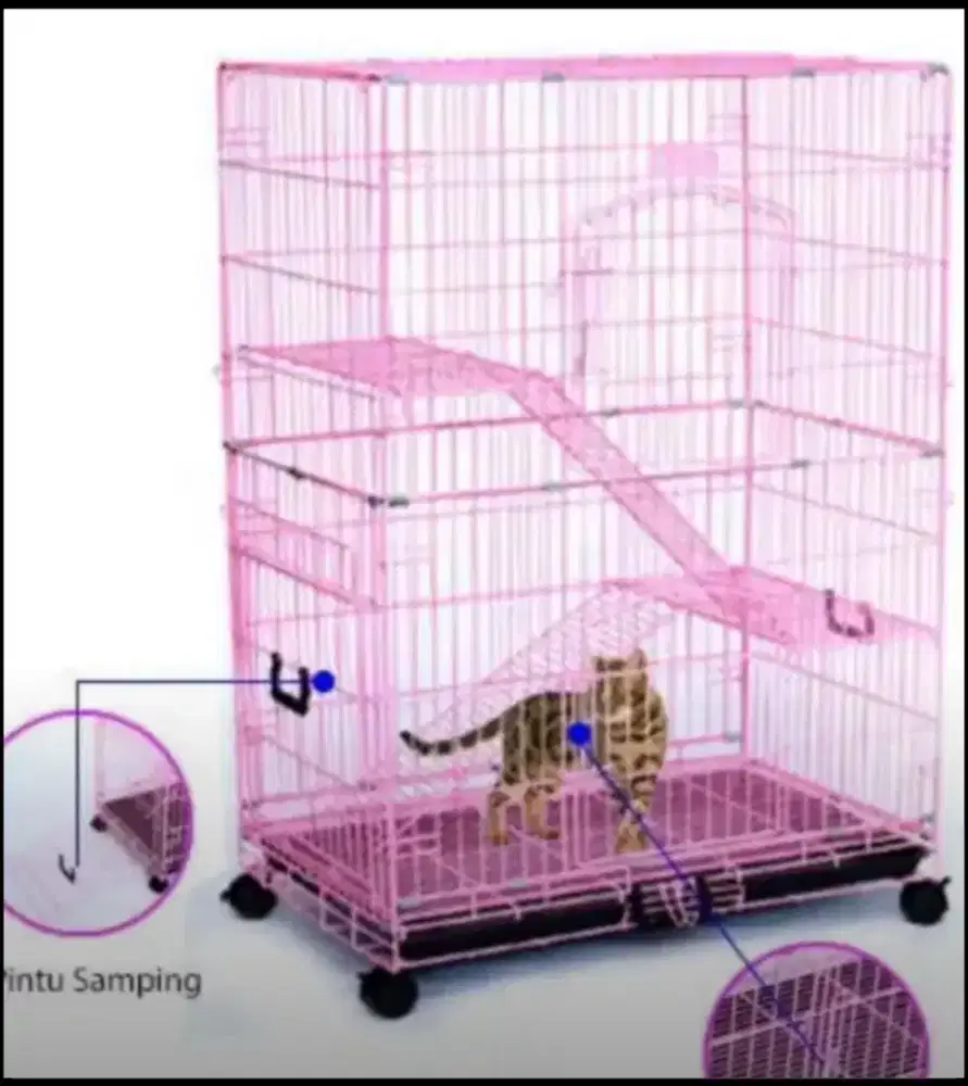 Kandang kucing octagon 3 lantai