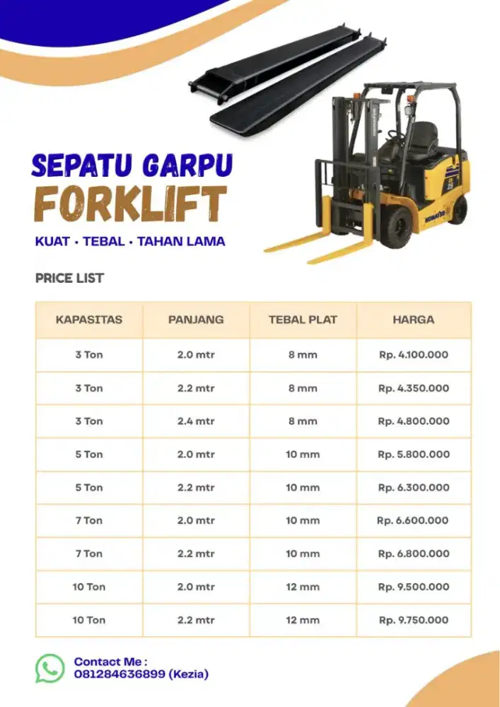 Sepatu Garpu Forklift