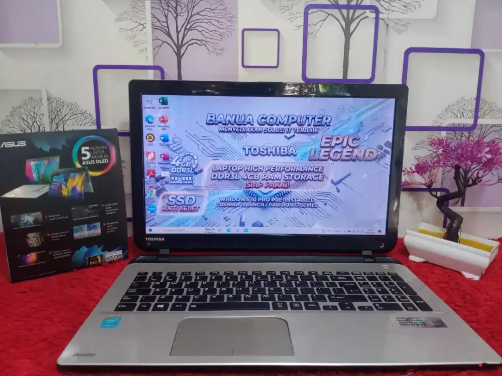 Laptop Toshiba slim Core i3 SSD anti lelet