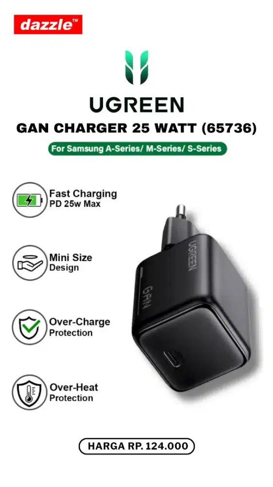 UGREEN GAN TYPE C CHARGER 25 WATT (65736)