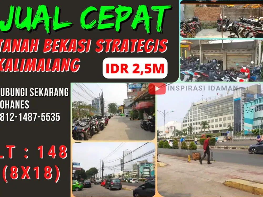 Tanah Super Strategis di Bekasi Kalimalang
