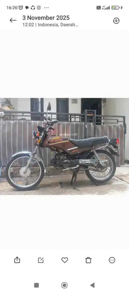 Honda win100 coklat