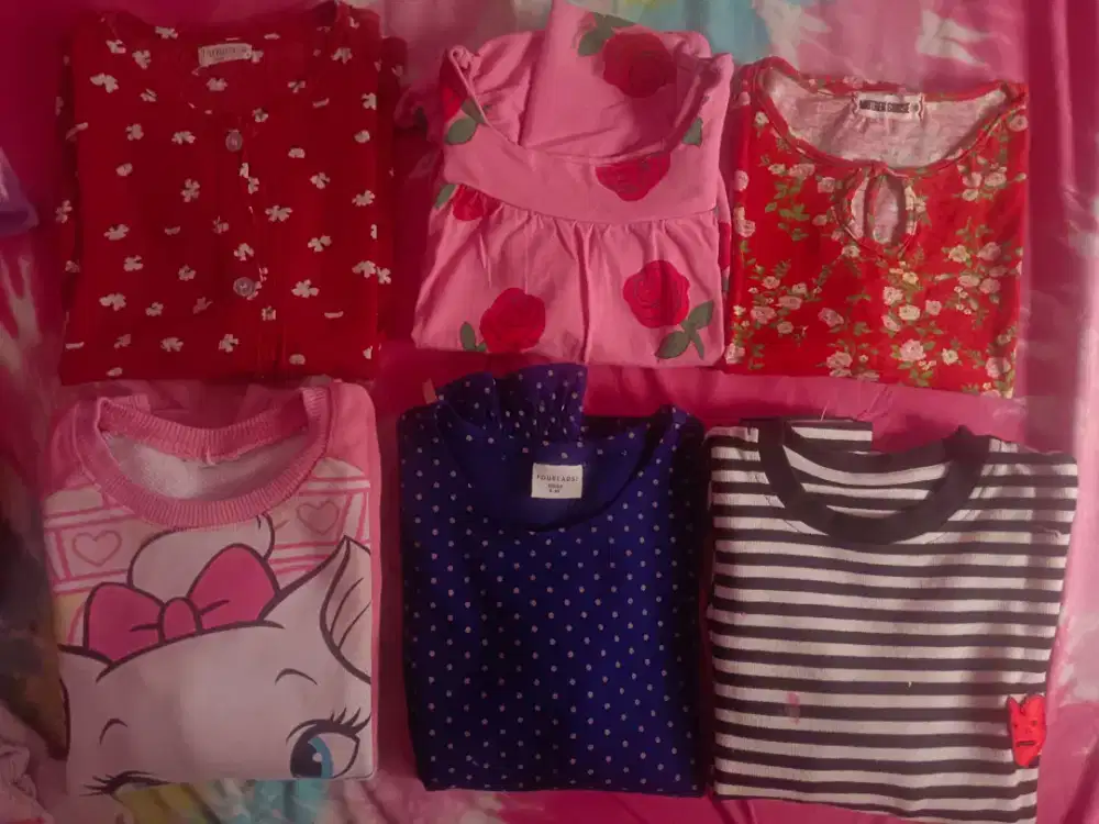 Take all 6 pcs baju anak cewe 5-7 tahun