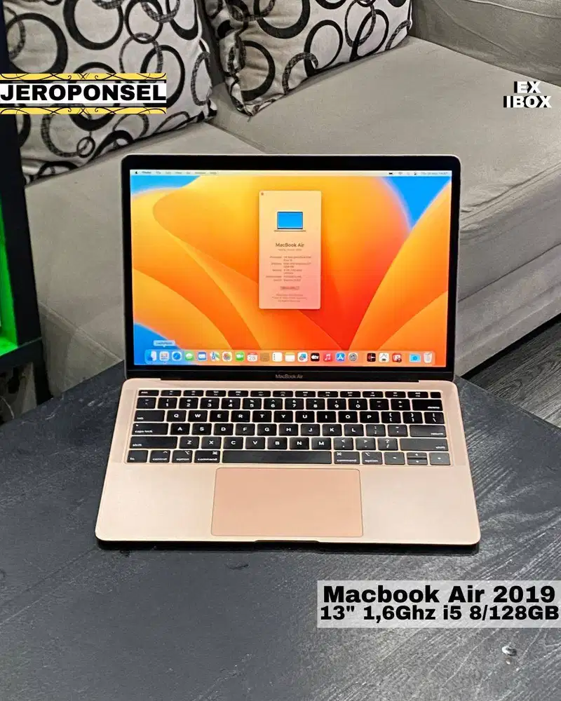 MACBOOK AIR 2019 128GB GOLD ORIGINAL GARANSI