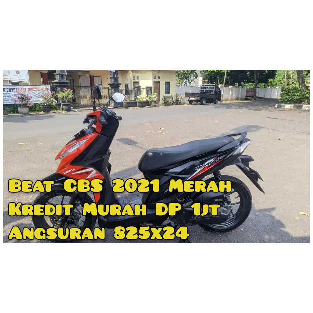 Beat CBS 2021 Merah Hitam Jaminan Mesin TOP