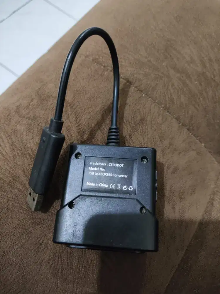 Adapter Converter Stik / Setir PS2 ke Xbox 360 & PC USB Merk Zerodot