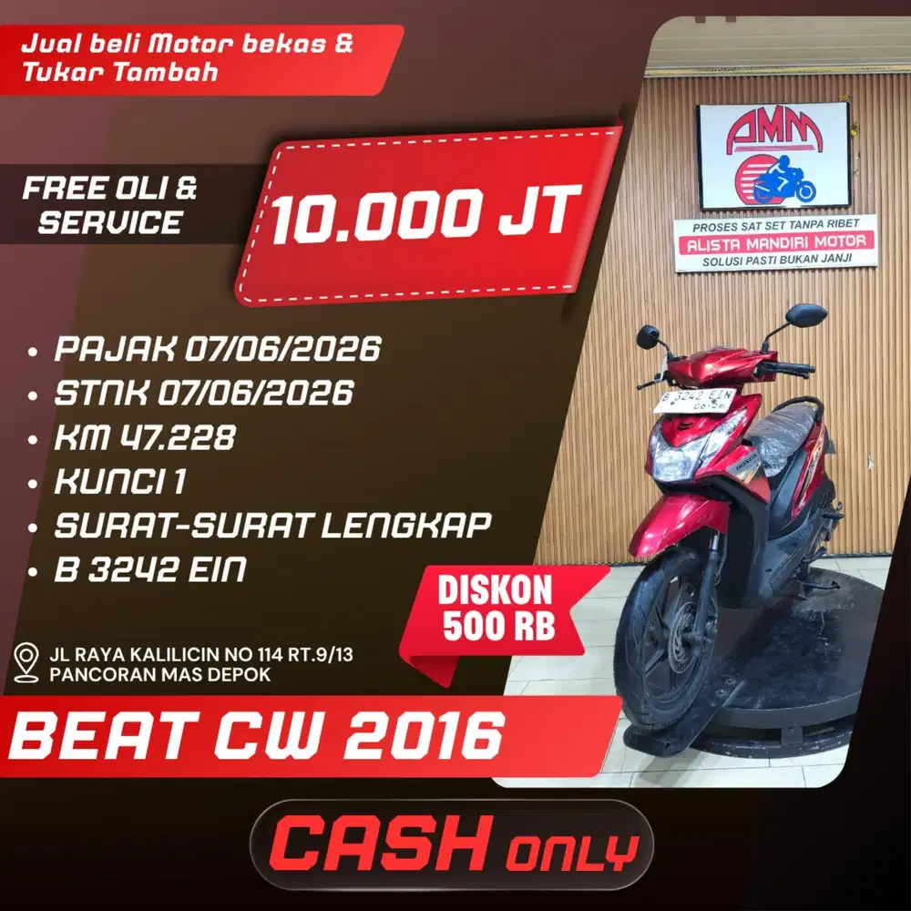 BEAT CW 2016, CASH ONLY, CC, KREDIVO