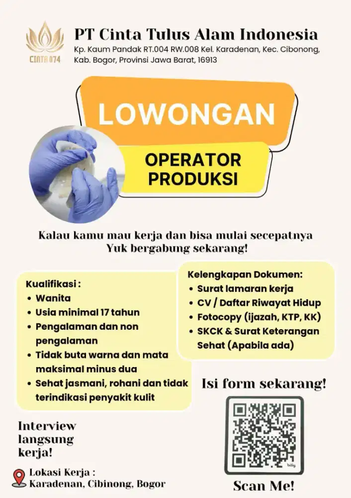 Lowongan kerja operator cabut sarang burung walet