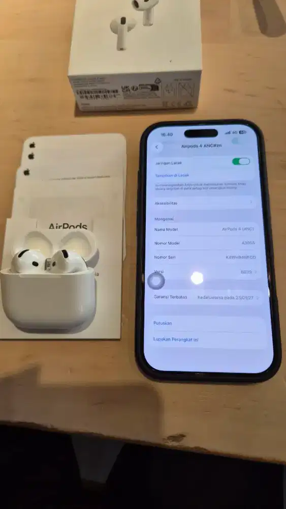Airpods gen 4 ANC ori mulus like new garansi ON panjang sampe 2027